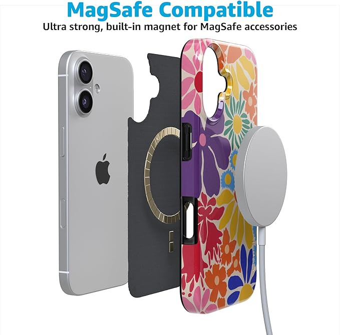 Casely iPhone 17 Case | Flower Patch | Multi-Color Floral | Compatible with MagSafe | Classic Ultra Slim Design