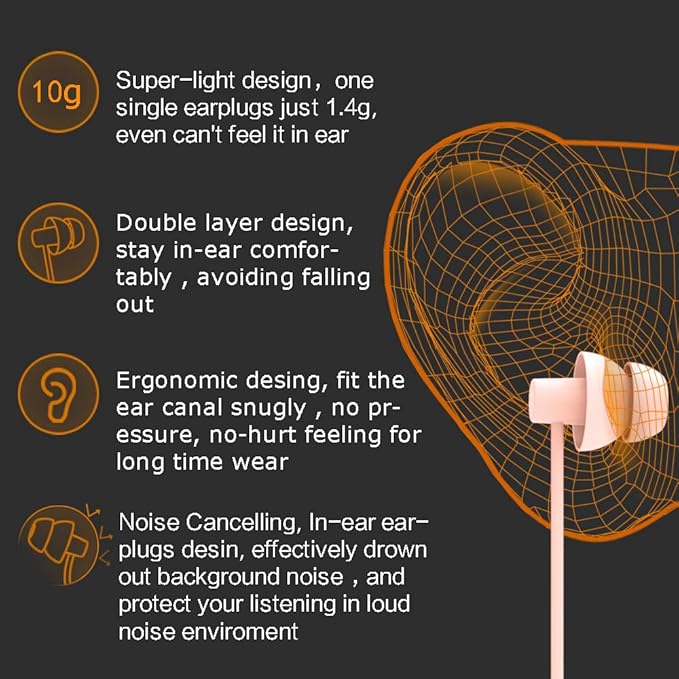 MAXROCK (TM Super Mini Total Soft Silicon Earbuds Headphones with Mic Music Sleep Choice for Cellphones Ipad Tablet Mp3 Laptop and Most 3.5mm Audio Player (Coral Pink)