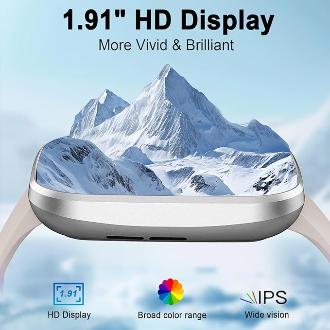 Smart Watch(Answer/Make Call), 1.91" Smartwatch for Men Women, NEW Fitness Watch with 110+ Sport Modes, Fitness Activity Tracke with Pedometer/Sleep Monitor/Heart Rate/IP68 Waterproof, for Android iOS