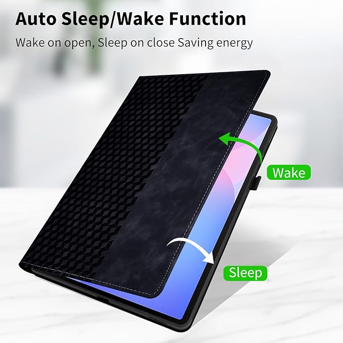 Case for Samsung Galaxy Tab S10 FE Plus 13.1 Inch 2025 (SM-X620/X626),360 Degree Rotating PU Leather Folio Protective Cover with Auto Sleep/Wake,Card Holder&Shoulder Strap for Woman Man,Black