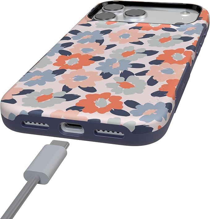 Casely iPhone 17 Pro Case | Field of Flowers | Pastel Floral | Compatible with MagSafe | Bold Protective Design