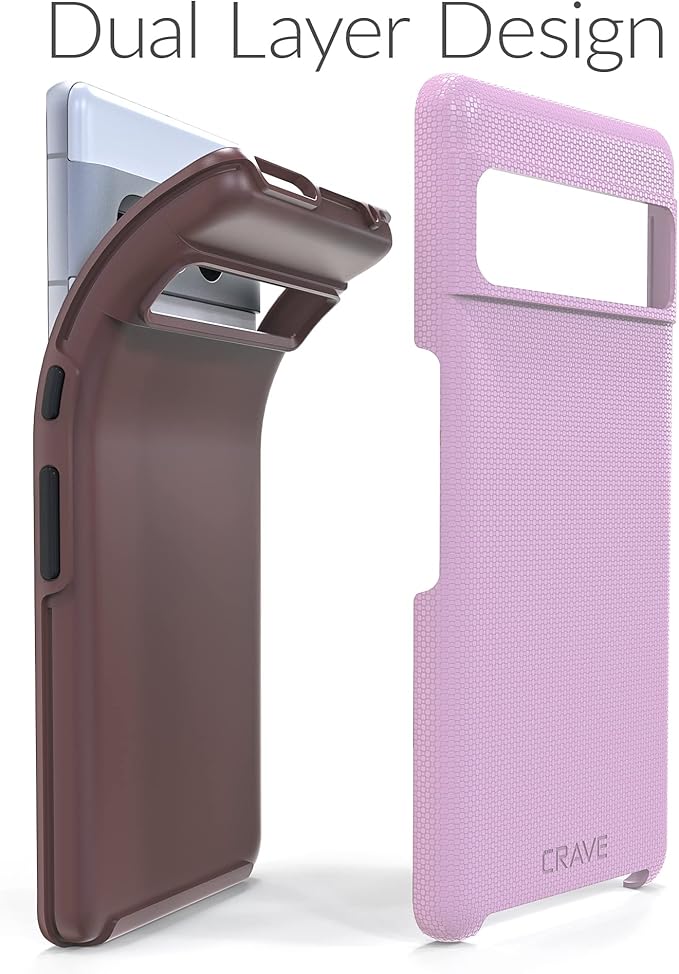 Crave Dual Guard for Google Pixel 7 Pro Case, Shockproof Protection Dual Layer Case for Google Pixel 7 Pro - Lilac
