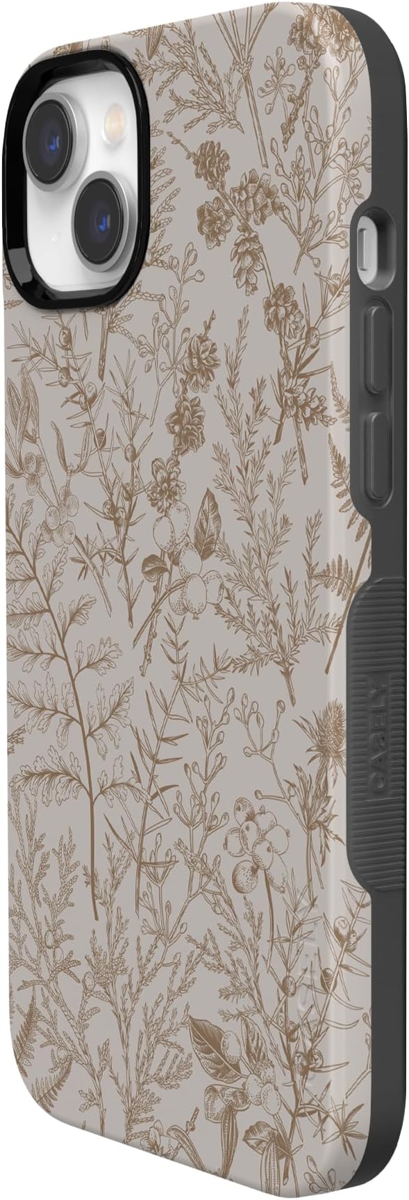 Casely iPhone 14 Case | Beige Garden | Neutral Floral | Compatible with MagSafe | Bold Protective Design