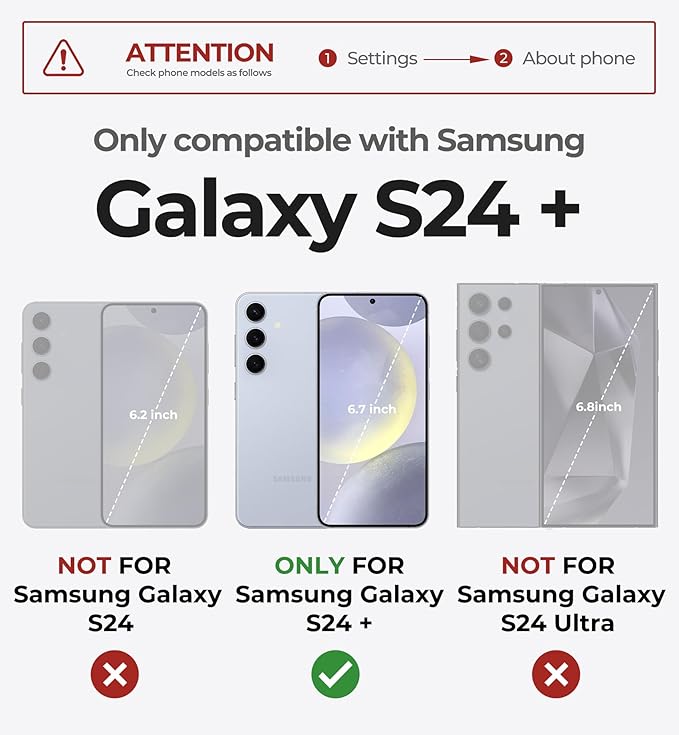 Dexnor for Samsung Galaxy S24 Plus Case with Built-in Slide Camera Cover & Screen Protector & Kickstand, Shockproof Rugged Case Full-Body Bumper Protective Cover for Galaxy S24 Plus (2024),Army Green