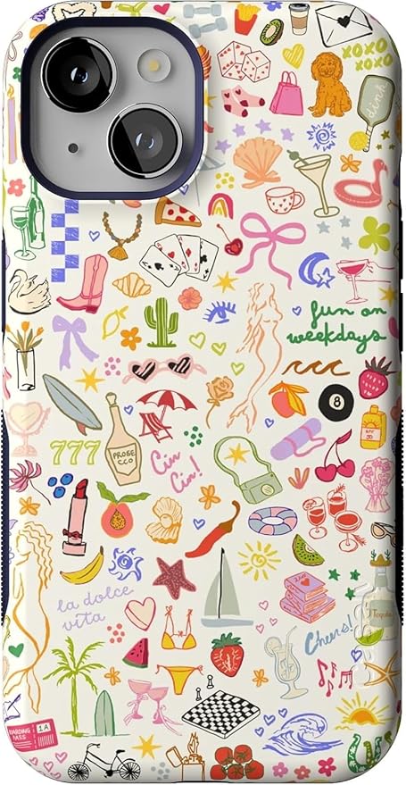 Casely iPhone 14 Case | All The Fun Things | Fun on Weekdays | Compatible with MagSafe | Bold Protective Design