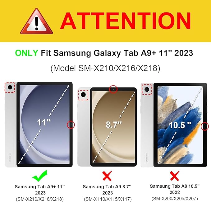 Case for Samsung Galaxy Tab A9 Plus 11 inch 2023，Slim Fit Foldable Standing Cover Case with Auto Sleep/Wake for Galaxy Tab A9+ 11’2023 (SM-X210/X216/X218)，USA Flag Sunflower Butterfly