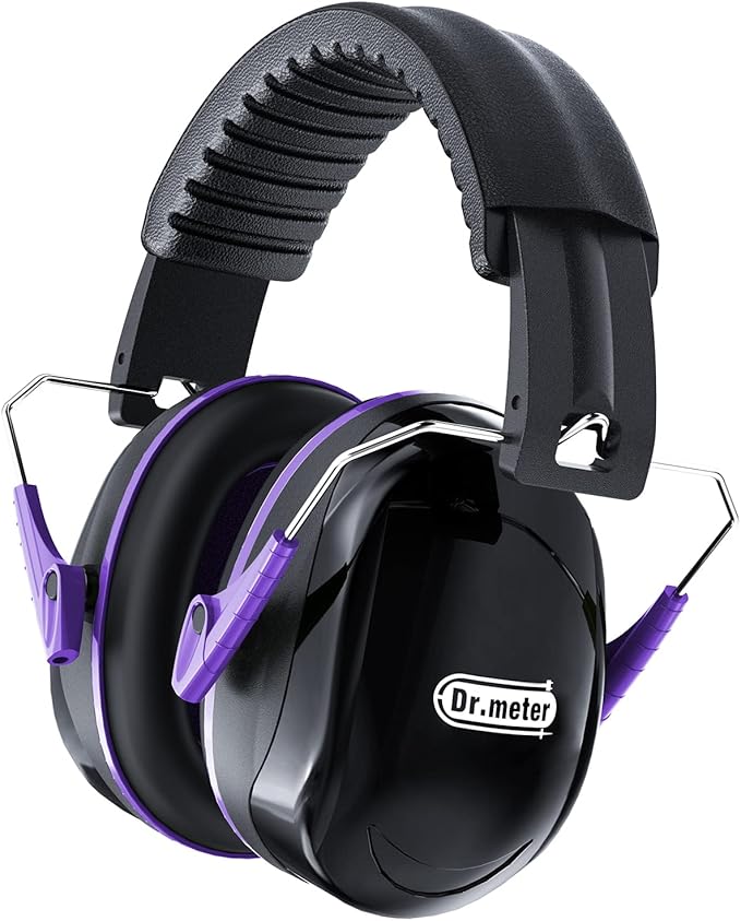 Dr.meter Ear Protection for Gun Range, 31dB SNR Noise Reduction Safety Ear Muffs, Hearing Protective Noise Cancelling Headphones for Autistic Kids Adults Earmuff for Mowing Monster Jam
