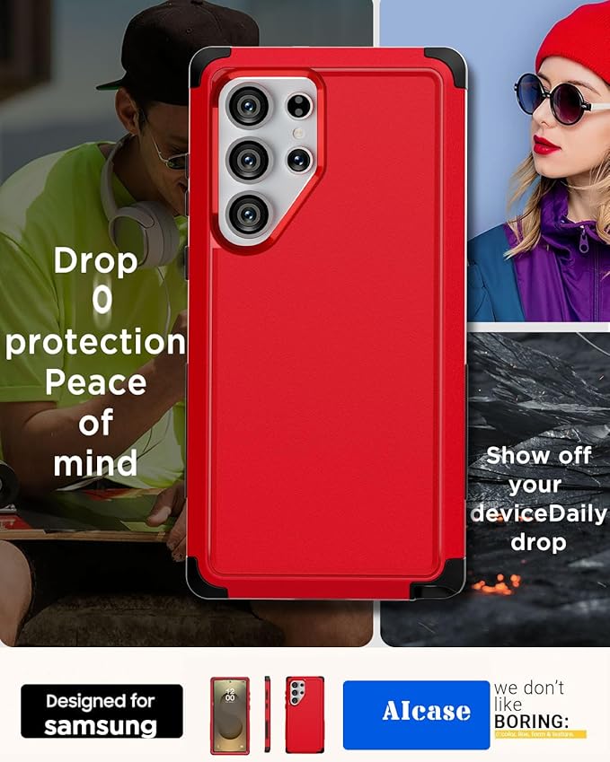 AICase for Samsung Galaxy S25 Ultra Case,3-Layer Heavy Duty Pocket-Friendly Rugged Durable Military Grade Protection Shockproof/Drop Proof/Dust Proof Protective Cover for Galaxy S25 Ultra 2025_5