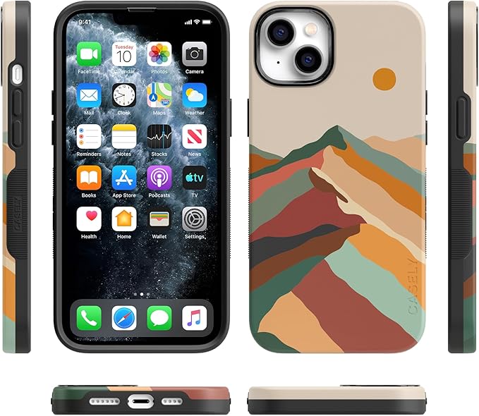 Casely iPhone 14 Case | Magic Mountain | Colorblock | Compatible with MagSafe | Bold Protective Design