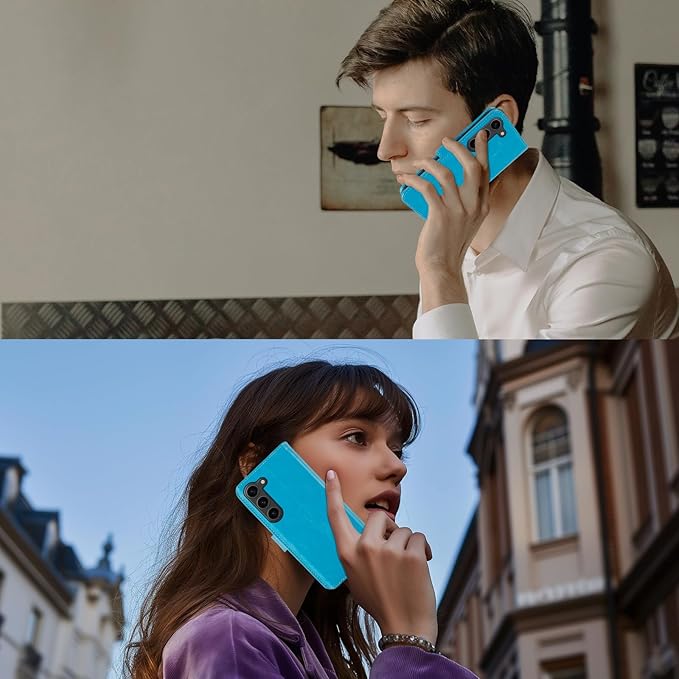 MONASAY Wallet Case Compatible for Galaxy S23+Plus 5G,[RFID Blocking] Flip Folio Leather Cell Phone Cover with Credit Card Holder，6.6 inch, Light Blue