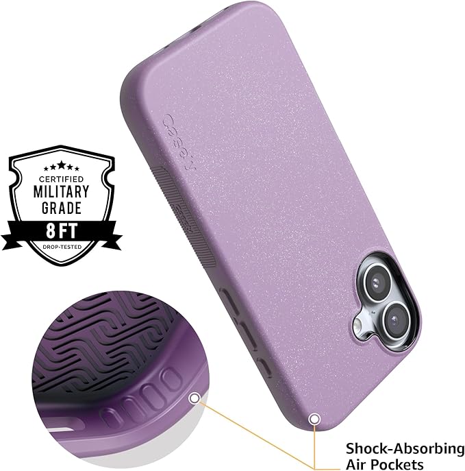Casely iPhone 17 Case | Lavender Waves | Purple Shimmer | Compatible with MagSafe | Bold Protective Design