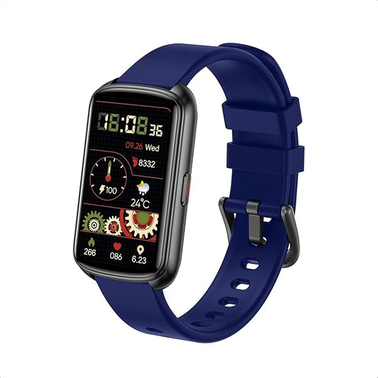 Fitness Trackers, 1.47 Inch Smartwatch, Touchscreen Activity Tracker with Thin Smartband Design, 5ATM Waterproof Fitness Watch Blood Oxygen Heart Rate Monitor for Android/iOS (Blue)