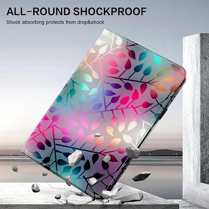 ALILANG Case for Samsung Galaxy Tab A9 Plus 11 Inch Case 2023 with Stylus, Shockproof Folding Stand Cover for Samsung Tab A9+ (SM-X210/X216/X218) Tablet Cases -Maple Leaf