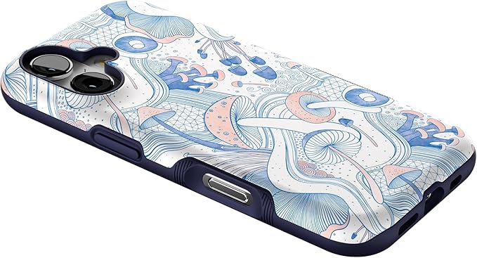 Casely iPhone 17 Case | The Fun Guy | Enchanted Forest Mushroom Floral | Bold Protective Design | Compatible with MagSafe