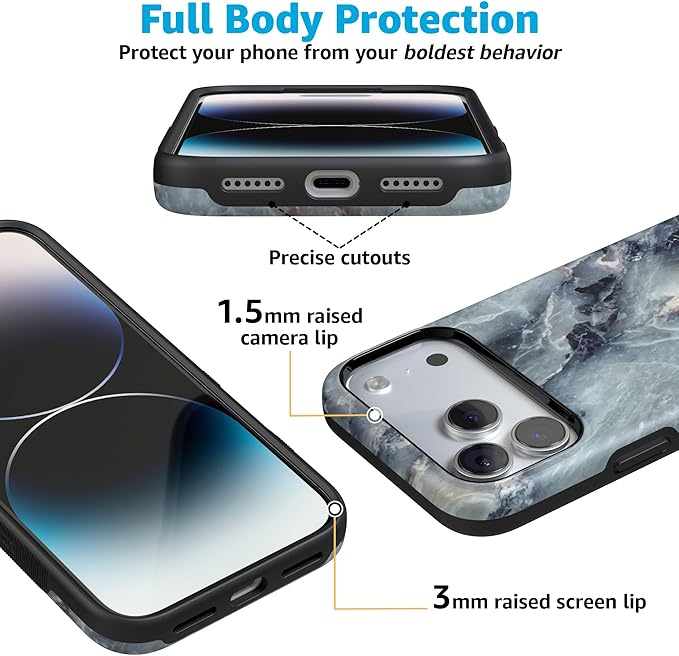 Casely iPhone 17 Pro Case | Deep Sea | Blue Marble | Compatible with MagSafe | Bold Protective Design