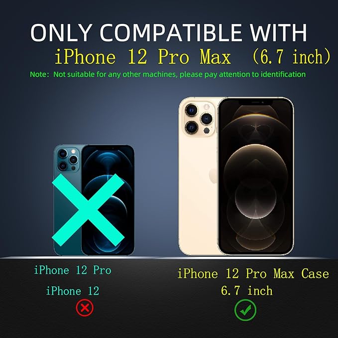for iPhone 12 Pro Max Case Magnetic Compatible with MagSafe Wireless Charging,Built-in Kickstand,with Camera Cover,with 2 Screen Protectors,Anti-Scratch Shockproof Heavy Duty Protection Green