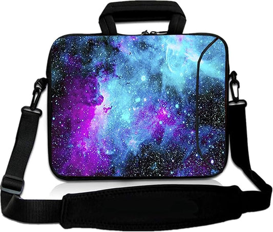 RICHEN 11 11.6 12 12.5 13 inches Case Laptop/Chromebook/Ultrabook/PC Messenger Bag Tablet Travel Case Neoprene Handle Sleeve with Shoulder (11-13.3 inch, Galaxy)