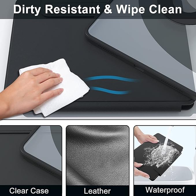 Vertical Case for iPad 11th Generation 11-inch (A16) 2025/iPad 10th Generation, Magnetic Case with Pencil Holder, It can Hold Keyboard, 360 Rotatable Detachable Smart Cover (Black)