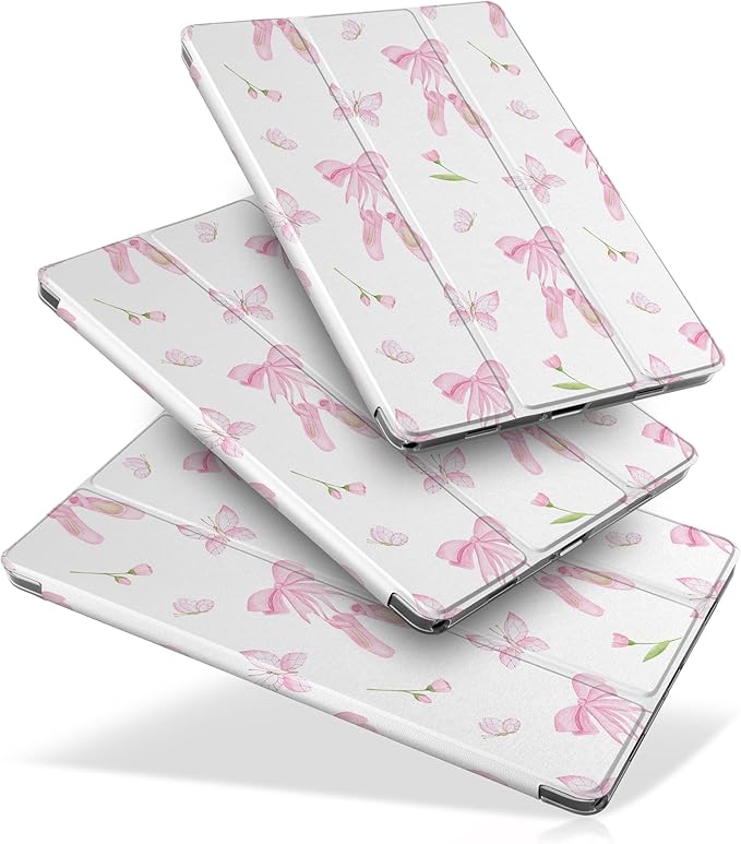 DONGKE Case for Samsung Galaxy Tab A9+/A9 Plus 11 inch 2024 2023 (SM-X210/X216/X218), Slim Stand Hard PC Translucent Back Shell Smart Cover, Auto Wake/Sleep - Ballet Shoes