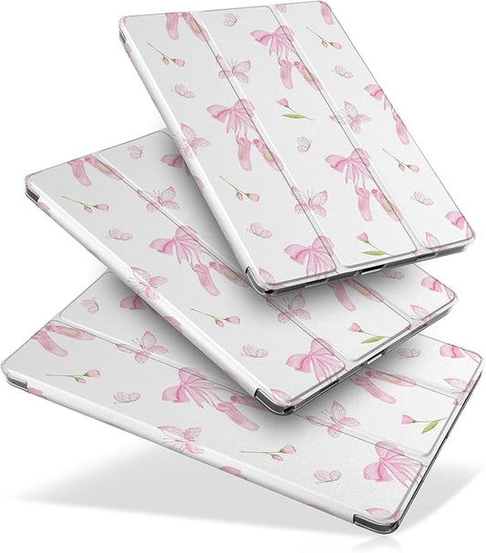 DONGKE Case for Samsung Galaxy Tab A9+/A9 Plus 11 inch 2024 2023 (SM-X210/X216/X218), Slim Stand Hard PC Translucent Back Shell Smart Cover, Auto Wake/Sleep - Ballet Shoes