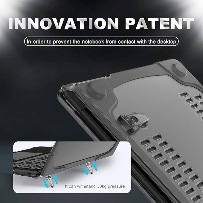 Batianda Heavy Duty Case for 13.8 inch Microsoft Surface Laptop 2024 (7th Edition) with Fold Kickstand Includes Keyboard Cover Screen Protector - Shockproof Stylish & Durable Protective Cover, Grey