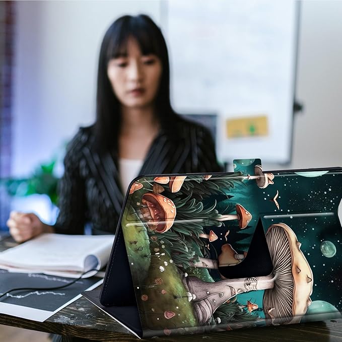 Case for Lenovo Tab P11 Pro Gen 2 11.2" 2022,Mxfdegf 360 Degree Rotating Stand and Magnetic Closure Case for 11.2 inch Lenovo Tab P11 Pro 2nd Generation,Mushroom Forest