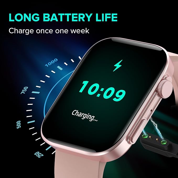 BRIBEJAT Smart Watch for Men Women (Make/Answer Call), HD 2.01'' Smartwatch IP68 Waterproof, Fitness Tracker Pedometer SpO2/Heart Rate/Sleep Monitor, Compatible with iPhone Samsung iOS Android Phone