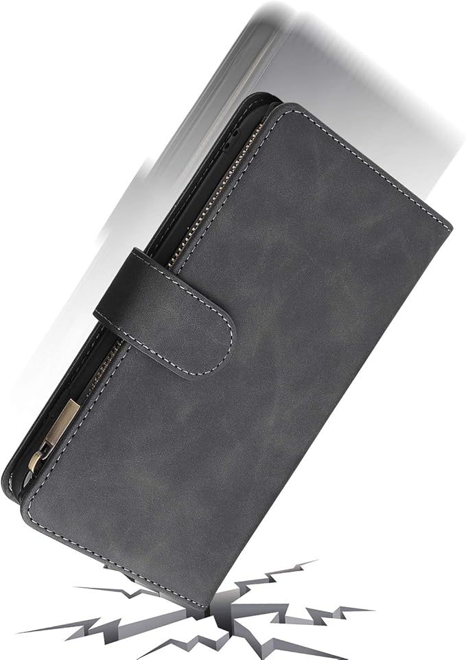 Asuwish Compatible with iPhone 15 6.1 inch Wallet Case Tempered Glass Screen Protector and Leather Flip Cover Card Holder Stand Cell Phone Cases for iPhone15 5G i i-Phone i15 15Case Women Men Black