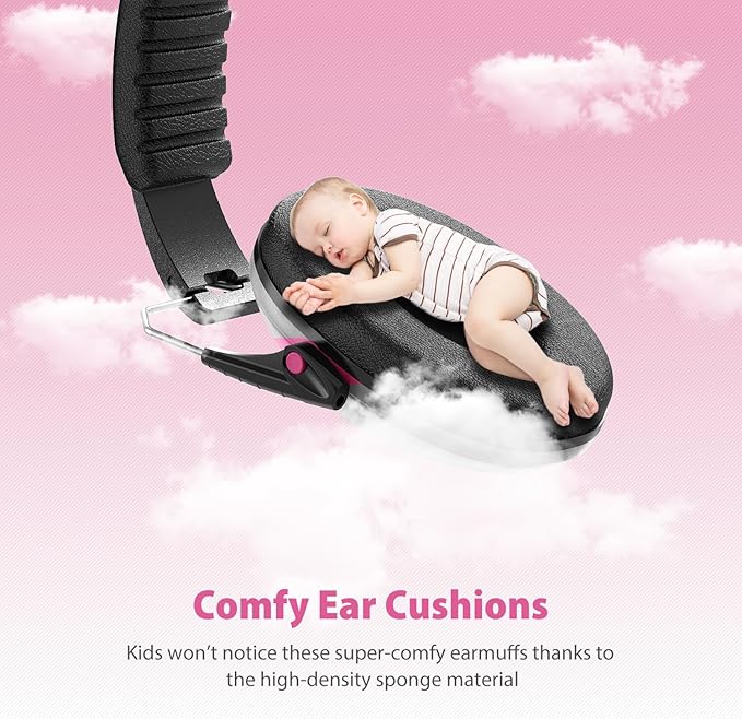 Dr.meter Ear Muffs for Noise Reduction: SNR27.4 Noise Cancelling Headphones for Autism with Adjustable Headband - Kids Ear Protection for Monster Truck, Airplane, Fireworks, Concerts and Kids Autism