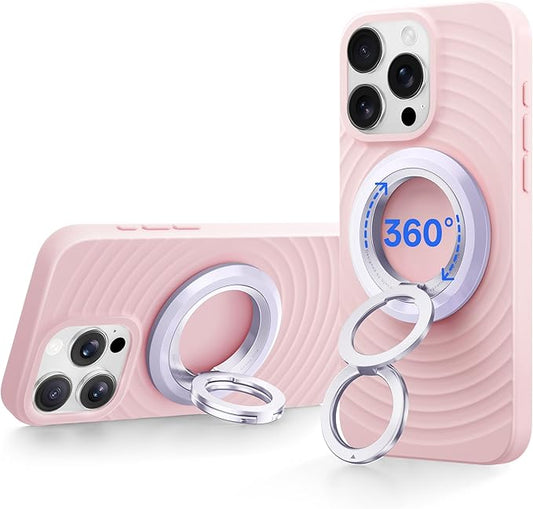 SYNCWIRE Magnetic Phone Ring Holder for MagSafe, 360° Rotation Dual Sided Magnet Grip Cell Phone Ring Stand Finger Kickstand Compatible with iPhone 16 15 14 13 12 Pro Max fits MagSafe - Purple
