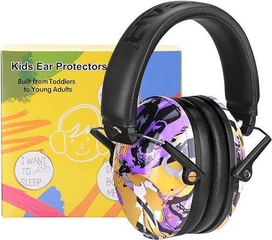 PROHEAR 032 Kids Ear Protection, NRR 25dB Childrens Earmuffs, Adjustable Headband Safety Ear Muffs for Sports Events, Concerts, Airports - Black