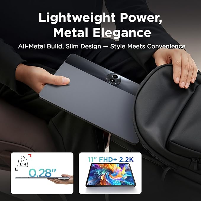 TCL NXTPAPER 11 Gen 2 Android Tablet, 11" Drawing Pad & Digital Notebook, Stylus & Flip Case Included, NXTPAPER 4.0 Display, Android 15, AI Tools, 8+8GB RAM, 128GB Storage, 8000mAh Battery, Gray