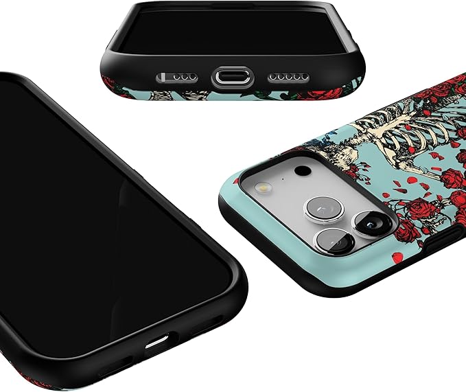 Casely iPhone 17 Pro Case | Forever Grateful | Grateful Dead Skeleton Floral | Bold Protective Design | Compatible with MagSafe