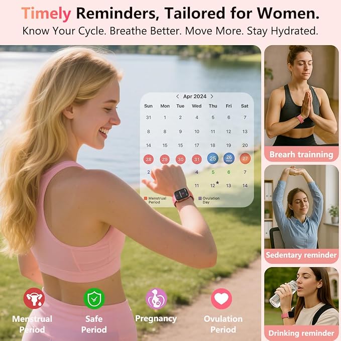 MorePro Smart Watches for Women iPhone Android(Answer/Make Call), 2025 Fitness Trackers with Heart Rate/Blood Pressure/Blood Oxy-gen/Sleep Monitor, 1.85" HD Health Smartwatch with 120+ Sport Modes