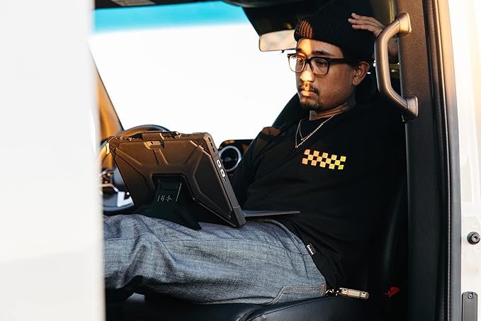 URBAN ARMOR GEAR UAG Designed for Microsoft Surface Pro 11/10/9 Case with Multi-angle Kickstand & Pen Holder Compatible with Type Cover Keyboard Rugged Protective Cover Heavy Duty, Metropolis SE Black