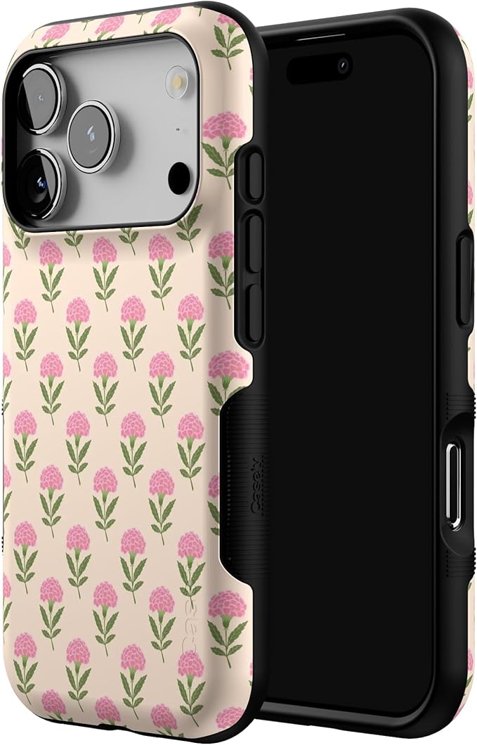 Casely iPhone 17 Pro Case | Jenna's Flowers | Fun on Weekdays | Bold Protective Design | Compatible with MagSafe