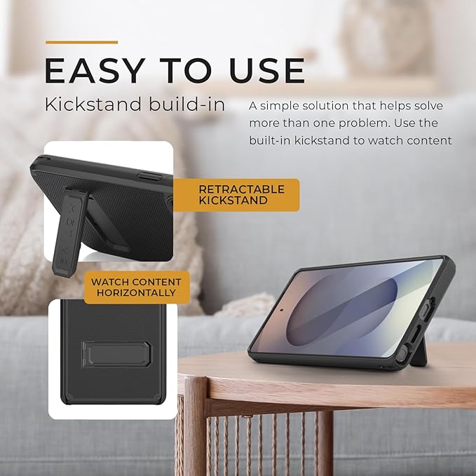 MOTIVE Designed for Samsung Galaxy s25 Ultra Case with Belt Clip, Compatible with MagSafe Qi2, Dual-Layer 10FT Military Grade Drop Protection, Shockproof s25 Ultra Holster Case 6.9” | Black