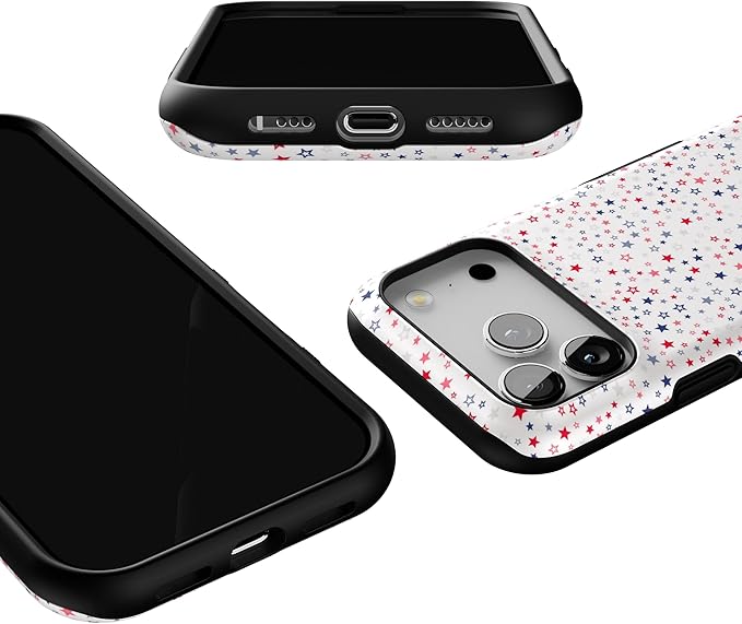 Casely iPhone 17 Pro Case | Seeing Stars | Red, White & Blue | Bold Protective Design | Compatible with MagSafe