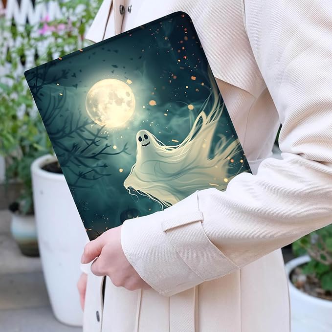 Case for Samsung Galaxy Tab A9+ 11 Inch 2023 Release (SM-X210/X216/X218), Adjustable Stand Auto Wake/Sleep Smart Case for Galaxy Tab A9 Plus Tablet - Halloween Ghost