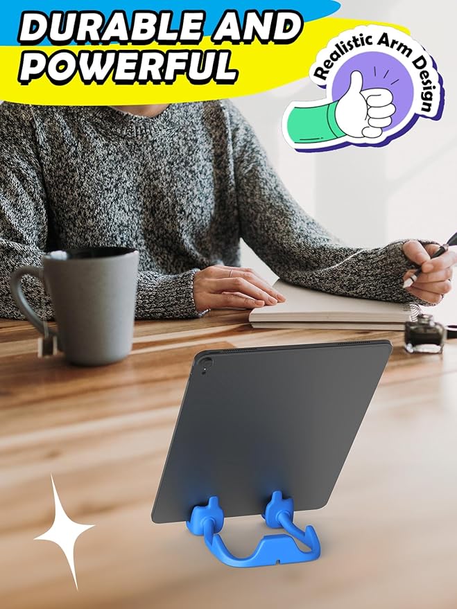 Stocking Stuffers for Teens Boys Girls Tablet Stand for iPad: Universal Compatible Thumbs Up Lazy Cell Phone Stand Holder for Desk Fun Birthday Gifts for Men Women Kids Adults Gifts for Christmas