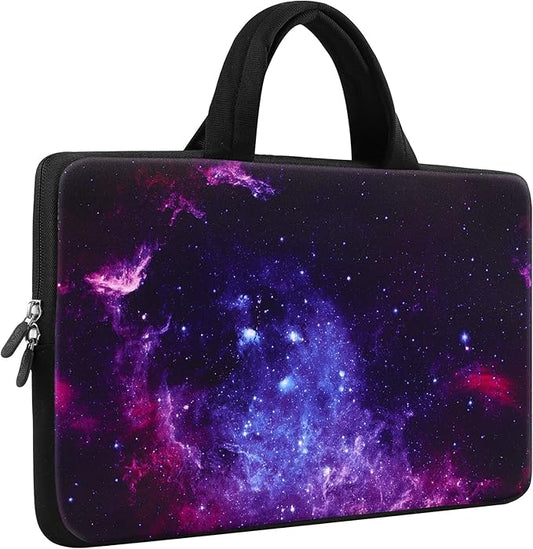 iColor 14 15 15.4 15.6 inch Laptop Bag Sleeve Handle Chromebook Case Protect Pouch Holder Notebook Sleeve Neoprene Chromebook Cover Soft Carrying Travel Case Galaxy ICB-15