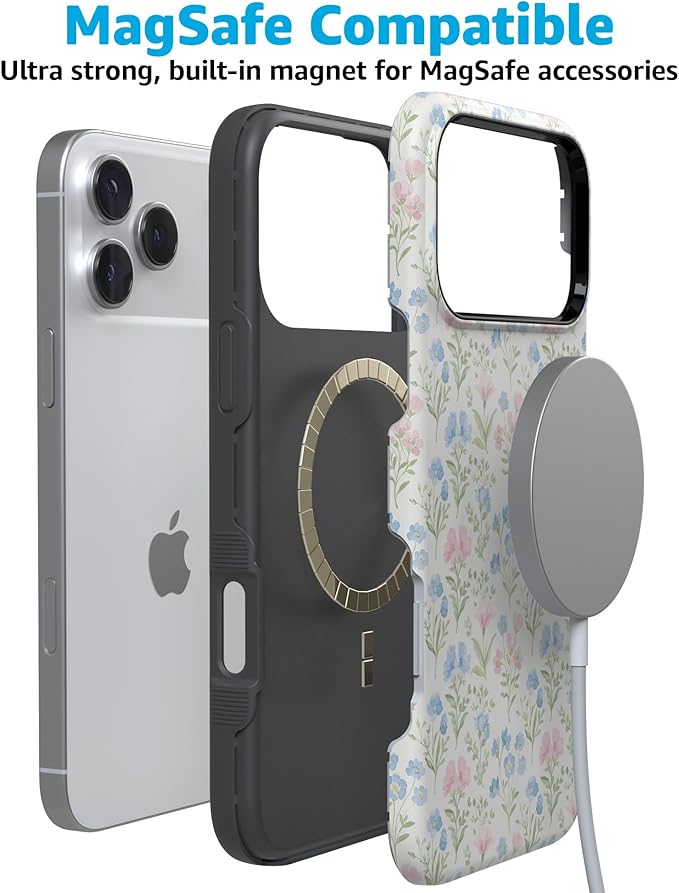 Casely iPhone 17 Pro Case | Pastel Garden | Sunday Best | Compatible with MagSafe | Bold Protective Design