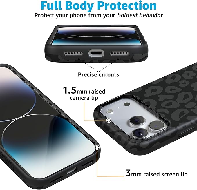 Casely iPhone 17 Pro Case | Into The Wild | Black Leopard | Compatible with MagSafe | Bold Protective Design