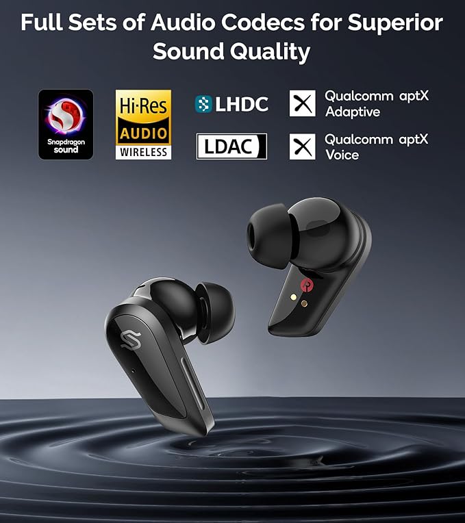 Edifier STAX Spirit S10 True Wireless Planar Magnetic Earbuds with Active Noise Cancellation, Snapdragon Sound, Hi-Res Audio (LDAC LHDC), Bluetooth 5.4, 6 Mics Hi-Fi Calling, Wearing Detection, IP54