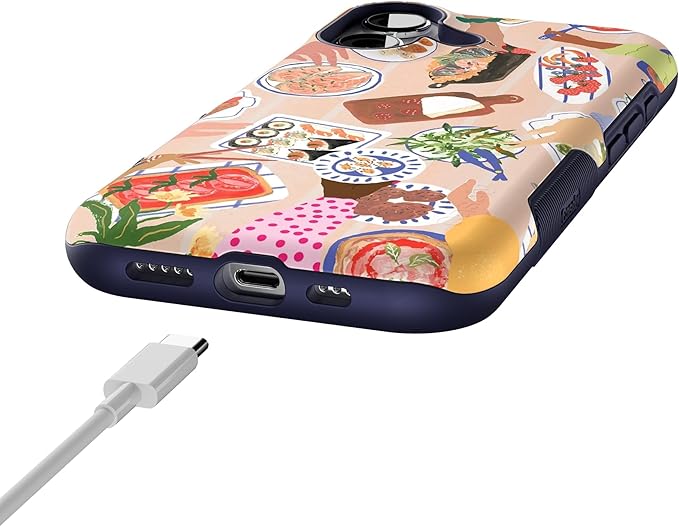 Casely iPhone 17 Case | Picnic Party | Painted Collage | Bold Protective Design | Compatible with MagSafe