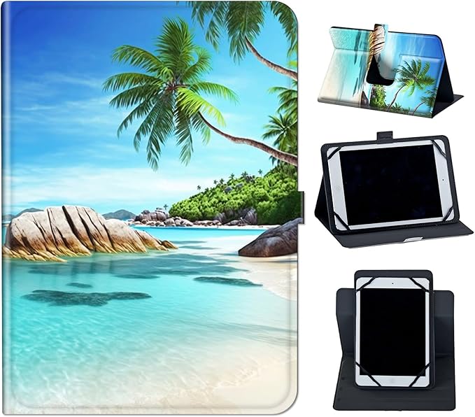 Case for Lenovo Tab P11 Pro Gen 2 11.2" 2022,Mxfdegf 360 Degree Rotating Stand and Magnetic Closure Case for 11.2 inch Lenovo Tab P11 Pro 2nd Generation,Beach Palm Trees