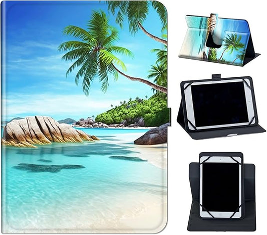 Case for Lenovo Tab P11 Pro Gen 2 11.2" 2022,Mxfdegf 360 Degree Rotating Stand and Magnetic Closure Case for 11.2 inch Lenovo Tab P11 Pro 2nd Generation,Beach Palm Trees