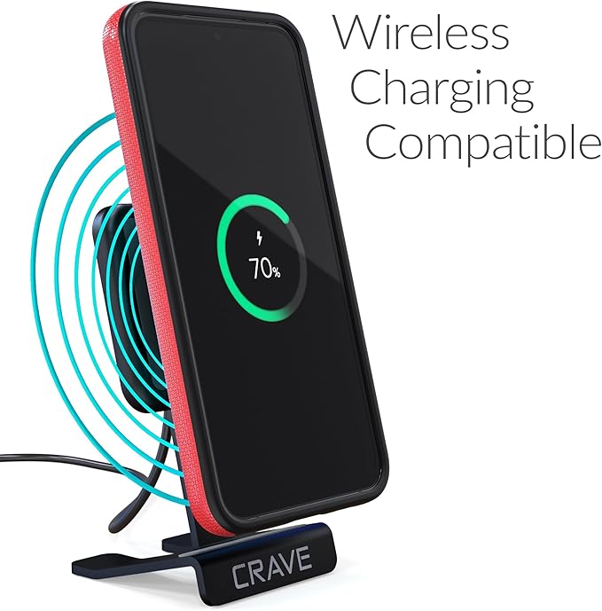 Crave Dual Guard Compatible with Samsung Galaxy S23 FE Case - Shockproof Protection with Dual Layer Design, Red