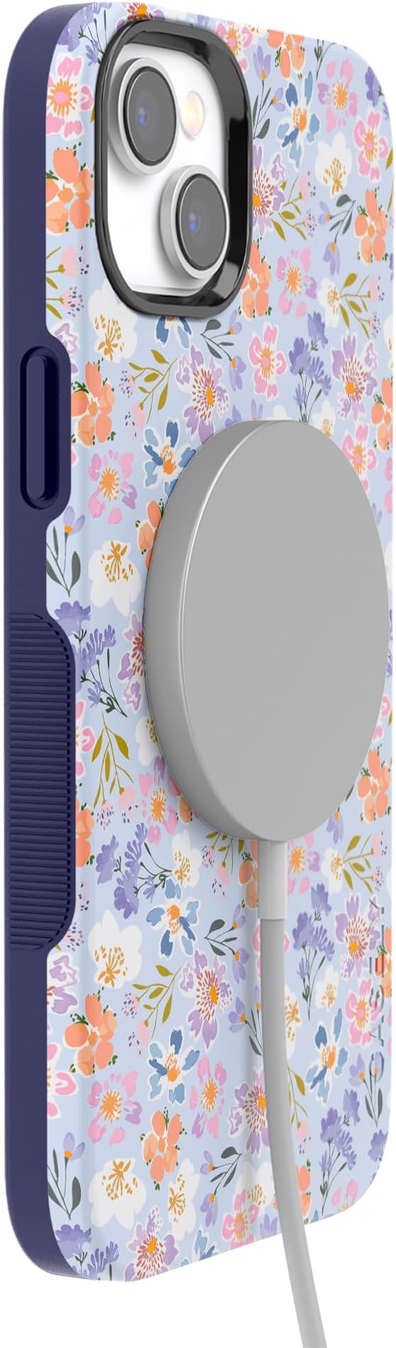 Casely iPhone 14 Case | Poppy Meadows | Pastel Floral | Bold Protective Design | Compatible with MagSafe
