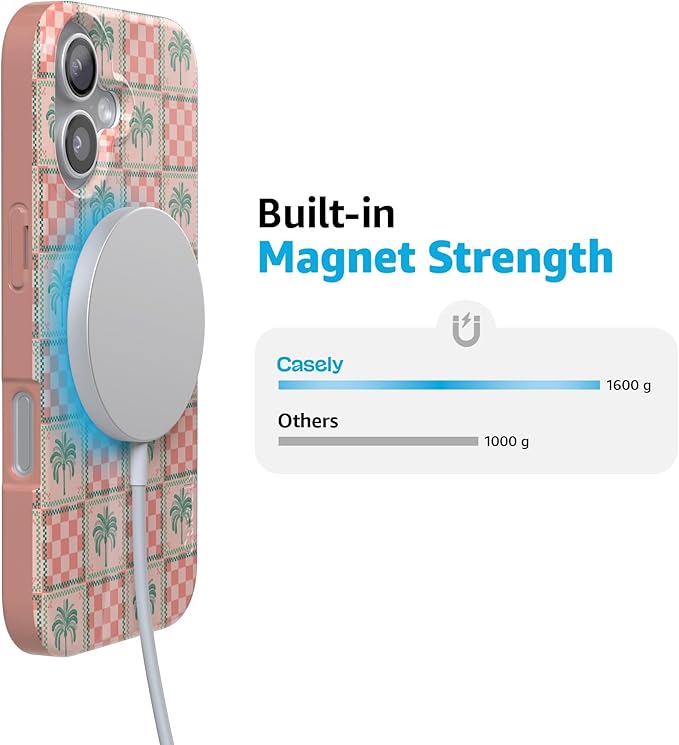 Casely iPhone 17 Case | The Social Club | Palm Beach | Compatible with MagSafe | Classic Ultra Slim Design